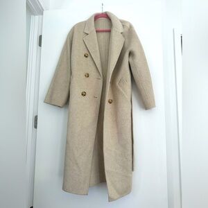 Beige/Cream unlined wool coat